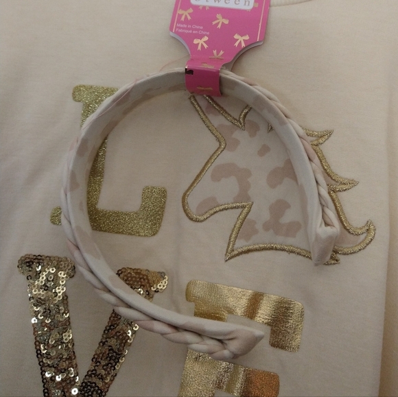 Btween 3PC GIRLS Stylish Cream Leopard Pants Set - Picture 2 of 6